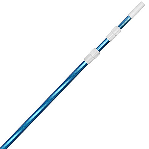Aquatix Pro Swimming Pool Pole, 4 to 12 Feet, Professional Aluminium Telescopic Pole, Best for Skimmer Nets, Vacuum Heads and Brushes, Strong Grip & Lock, Ribbed Finish, 1.1mm Commercial Thickness