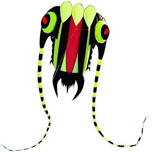 HENGDA KITE-Large Easy Flyer Soft Kite for Kids-Colorful Trilobite-It's Big! 30 Inches Wide with Two 130 Inches Long Tails-Perfect for Beach or Park (Green)