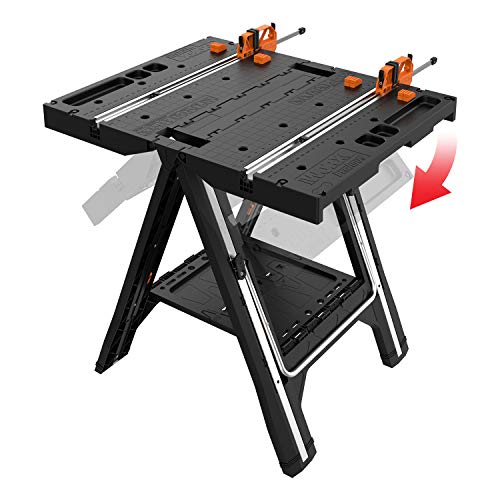 WORX Pegasus Multi-Function Work Table and Sawhorse with Quick Clamps and Holding Pegs – WX051