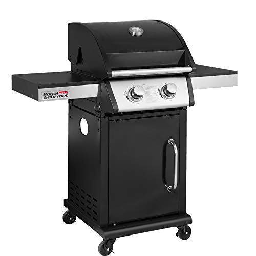 Royal Gourmet GG2101 2-Burner Cabinet Liquid Propane Gas Grill, BBQ Outdoor Cooking, Black