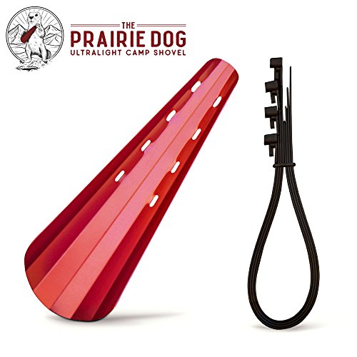 The Prairie Dog - Ultralight Camp Shovel Trowel for Backpackers - 0.7 Ounces/Extendable Handle/Double Sided Spade/Comfortable Grip/Minimalist Lightweight Tool for Digging Cat Holes/Made in USA