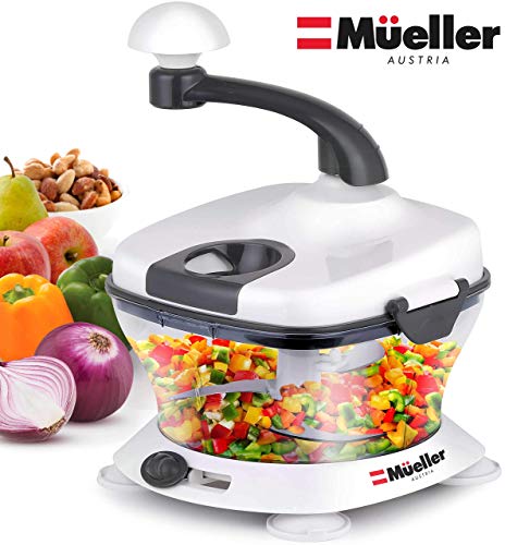 Mueller Ultra Heavy Duty Chopper/Mincer Vegetable, Nuts, Herbs with Built-In Egg White Separator