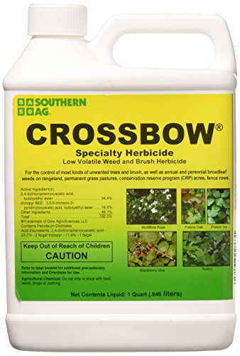 Southern Ag CROSSBOW32 Weed & Brush Killer, 32oz-1 Quart Crossbow Specialty Herbicide 2 4 D & Triclopyr Weed & Brus, (s) (32 oz)