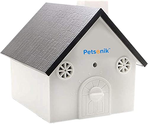Petsonik No Bark Device to Stop Dog Barking, Bark Bird House Box for Dogs, Dog Barking Control Devices Outdoor, Barking Dog Deterrent ultrasonic Birdhouse, Bark Suppressor & Silencer, E-Book